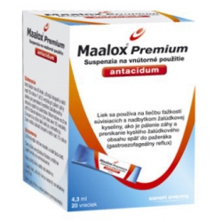 Maalox Premium sus por 20x4,3 ml (460 mg/400 mg) ( vrecko PP/Al/PE)