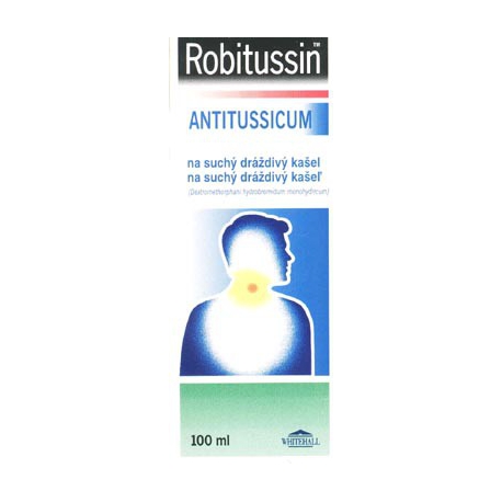 ROBITUSSIN ANTITUSSICUM na suchý kašeľ, sirup 100 ml / 150mg