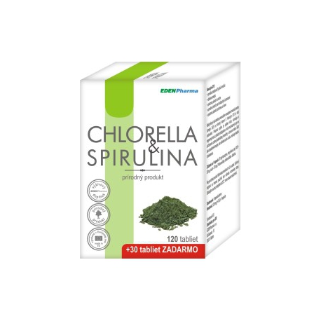 EDENPharma Chlorella & Spirulina (tbl 120 + 30 zadarmo)