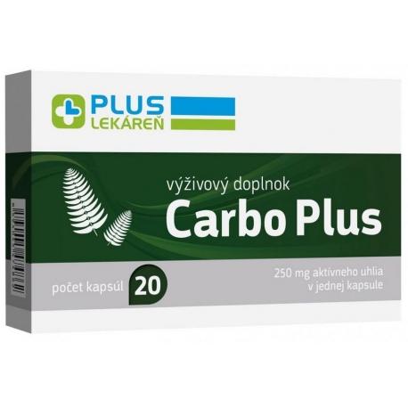 Plus lekáreň Carbo Plus 250 mg, 20 cps
