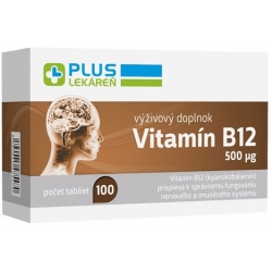 Plus lekáreň Vitamín B12 500 mcg, 100 tbl