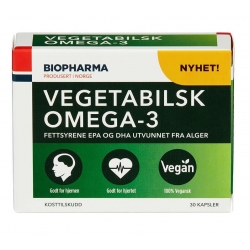 Biopharma Vegetabilsk Omega 3 vhodné pre vegetariánov 30 kapsúl