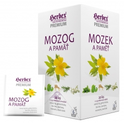HERBEX Premium MOZOG A PAMÄŤ bylinná zmes čaj 20 x 1,5 g