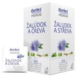 HERBEX Premium ŽALÚDOK A ČREVÁ bylinná zmes čaj 20 x 1,5 g