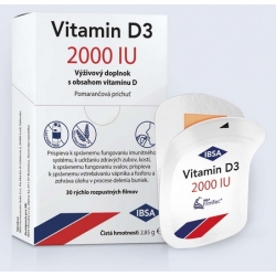 IBSA Vitamin D3 2000 IU flm oro príchuť pomaranč 1x30 ks