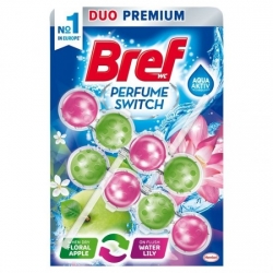 BREF Perfume Switch tuhý WC blok Floral Apple & Water Lily 2x50g