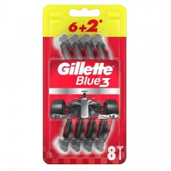 Gillette Blue 3 Formula Red jednorazhové holítka 6+2ks