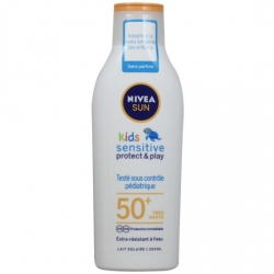NIVEA Sun Sensitive Protect & Care Detské mlieko na opaľovanie SPF50+ 200ml