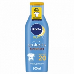 NIVEA Sun Opaľovacie mlieko - Protect & Bronze SPF20 200ml