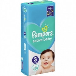 PAMPERS active baby 3 (6-10kg) 58pcs