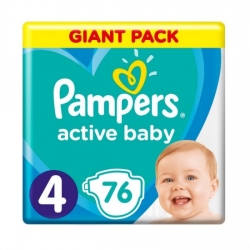 PAMPERS Active Baby 4 (9-14kg) 76ks