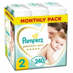 PAMPERS Premium care 2 (4-8kg) 240ks