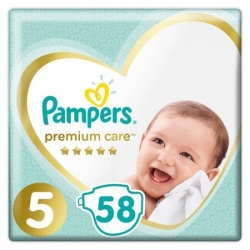 PAMPERS Premium care 5 (11-16kg) 58ks