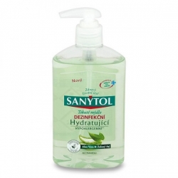 SANYTOL Dezinfekčné tekuté mydlo hypoalergénne a hydratačné - Aloe vera & Zelený čaj 250ml
