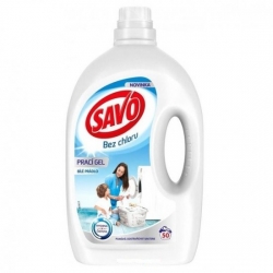 SAVO Prací gél na biele prádlo - bez chlóru 2,5L 50praní