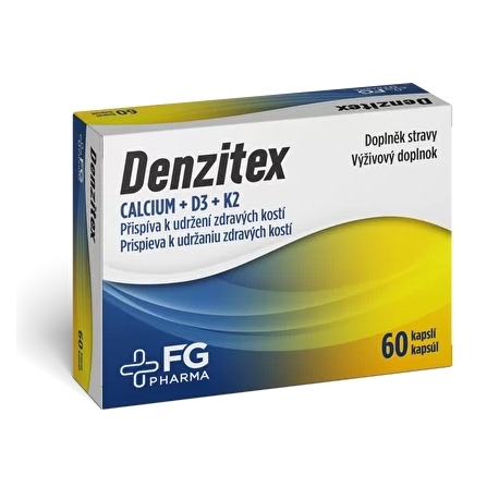 DENZITEX - FG Pharma cps (vápnik+D3+K2) 1x60 ks